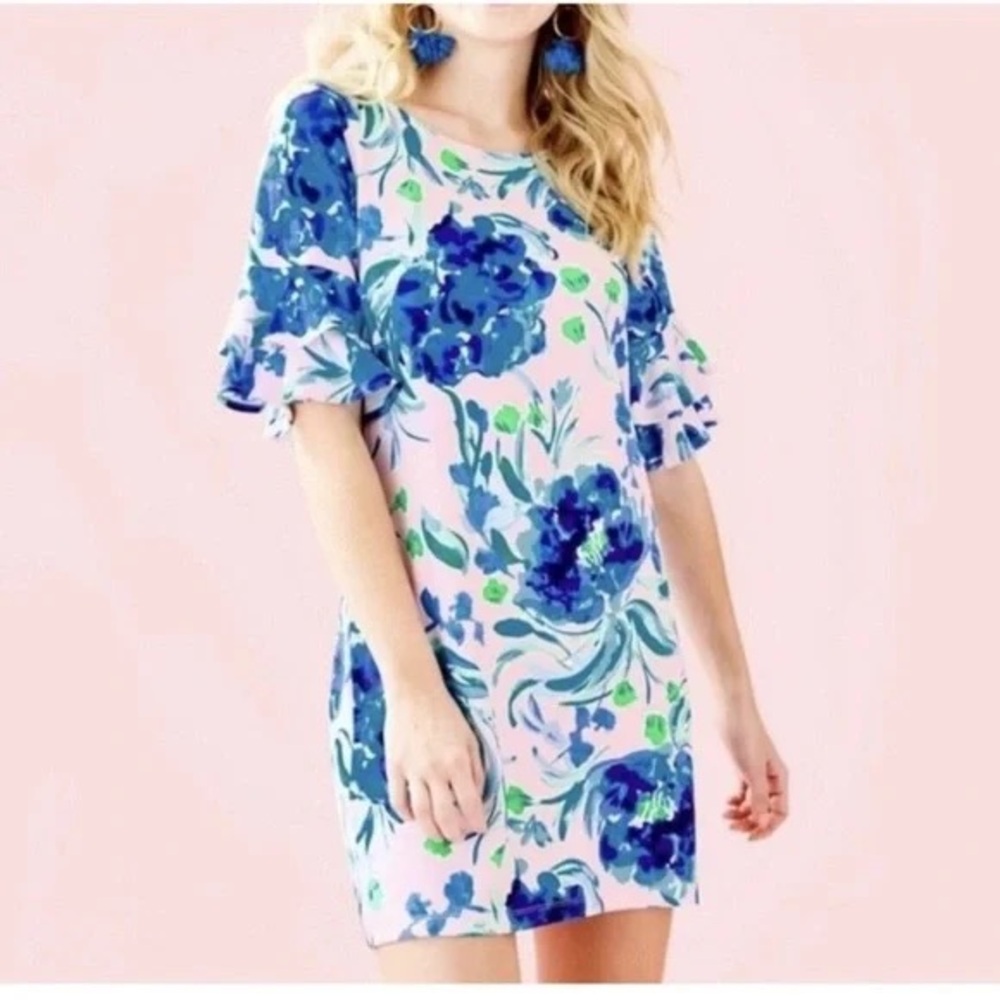 Lilly Pulitzer Lula Dress Pink Tropics Sweet Pea Size S